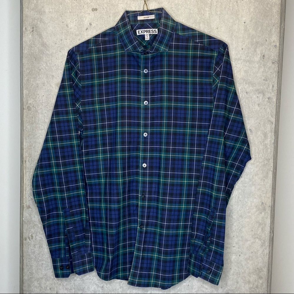 EXPRESS fitted long sleeve dress shirt